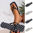 thumbnail image 1 of Jovati Summer Slippers for Women, Polka Dot Twill Design with Soft Rubber Sole, Breathable Lining, Non-Slip Traction, Lightweight Beach Shoes, All-Match Casual Style, 1 of 8