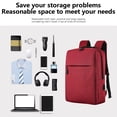 thumbnail image 4 of yulier Laptop Backpack, Business Slim Durable Laptops Travel Backpack with USB Charging Port, College Backpack Computer Bag Gifts for Men and Women Fits 15.6 Inch Notebook, Red, 4 of 6