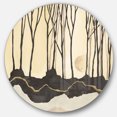 thumbnail image 1 of Designart 'Geometric Forest' Geometric Metal Circle Wall Art - Disc of 36, 1 of 5