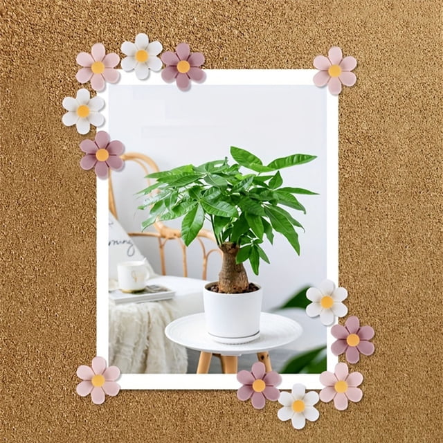 &Craft&Stationery Épingles à Pousser Fleur pour Panneau en Liège Épingle à Pousser Décorative pour Pouce Épingle à Pousser Fleur Mignonne pour Avis Panneaux d'Affichage