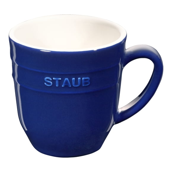 STAUB Ceramique Ceramic Round Mug, Dark-Blue