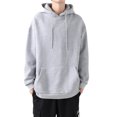 thumbnail image 1 of Innerwin Chandail à Capuchon à Cordon pour Hommes, Sport, Manches Longues, Décontracté, Gris Pâle, 2TG, 1 of 3