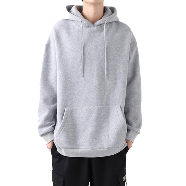 Innerwin Chandail à Capuchon à Cordon pour Hommes, Sport, Manches Longues, Décontracté, Gris Pâle, 2TG