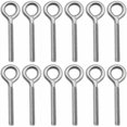 thumbnail image 1 of Jinsinto Lot de 12 Boulons à Oeil en Acier Inoxydable 304 Boulon à Oeil Boulon à Oeil à Visser pour Balançoire de Machine Extérieure - M4, 1 of 5