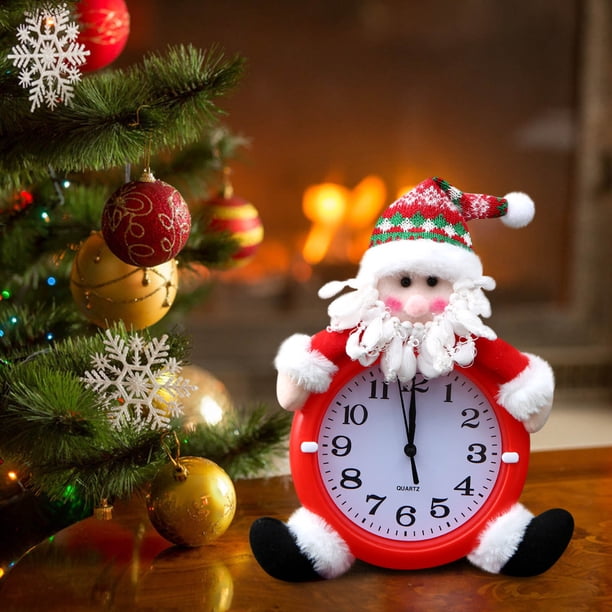 ZZkhGO Christmas Alarm Clock, Bedside Decoration Clock, Cute