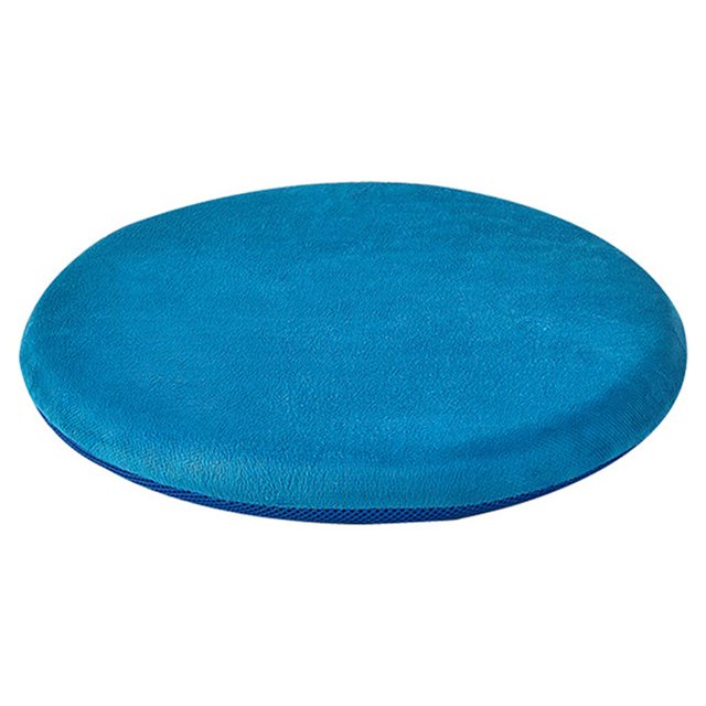 QualitChoice Coussin d'Assise Portable de Remplacement Rond Relaxant Respirant Doux Fauteuil de Bureau Canapé Canapé Tapis Accessoires Bleu 1 Pc