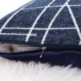 thumbnail image 4 of PiccoCasa Housse de Coussin en Polyester 18"x18 Pouces, Bleu Marine, 4 of 9