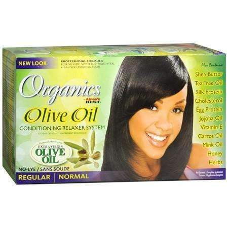 Africa's Best Système Relaxant Biologique à l'Huile d'Olive pour Conditionnement Sans Lye Régulier