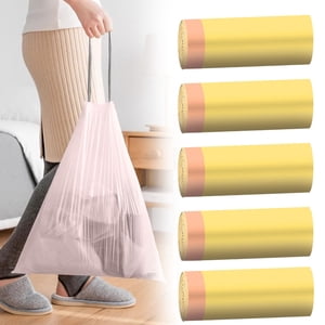 Tanjnj Liquidation Sacs à petite corbeille 4 Gallon Sacs à déchets Linges de paniers de cuisine Sacs compostables 75 Count Sacs en plastique de poubelles Petit sac non parfumé pour salle de bain Chambre à coucher