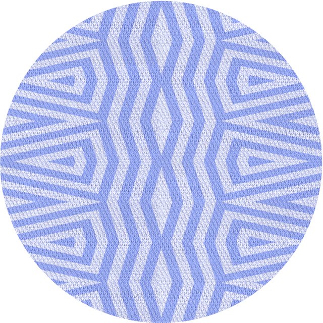 Ahgly Tapis Rond Lavable en Machine Intérieur Transitionnel Bleu Ciel, 8 Pieds Rond