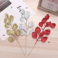 thumbnail image 2 of Christmas Glitter Tree Branch Simulation Solid Leaves DIY Christmas Tree Wreath Hanging Decor Pendant Scrapbook for Home Wedding, 2 of 9