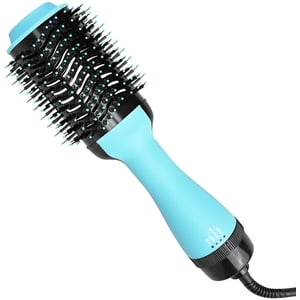 Brosse sèche-cheveux, chaude Air Styler de brosse et sèche-cheveux, Brosse de sécheuse avec ionique négatif pour le lissage, curling, sèche- cheveux de brosse professionnelle pour les femmes