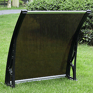 INTBUYING 30″×40″ Polycarbonate Awning Patio Canopy For Window & Door Dark Brow