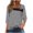 Black, variant on T Shirts for Women Fashion Women's Casual Printed V-Neck Long Sleeve T-Shirt Button Tops Black B XXL