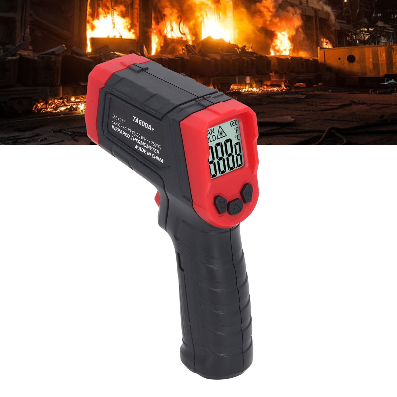 Infrared Temperature Meter, Quick Response Portable Infrared Temperature Detector  for Water Liquid Oven