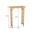 thumbnail image 5 of Vita 55"L x 21"W x 88"H Heartwood Cedar Arbor, Golden Brown, VA68897, 5 of 5