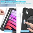thumbnail image 3 of For iPad Mini 7 (A17 Pro) 2024/ Mini 6 8.3'' with Pencil Holder / 360 Rotation Stand / Hand Strap Shoulder Strap Rugged Shockproof Cover for iPad Mini 7th Mini 6th Gen 8.3 Inch rainbow, 3 of 6