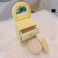 thumbnail image 2 of kurtrusly Chic Jewelry Storage Case for Girls Women Rings Necklace Desk Cream Yellow, 2 of 8