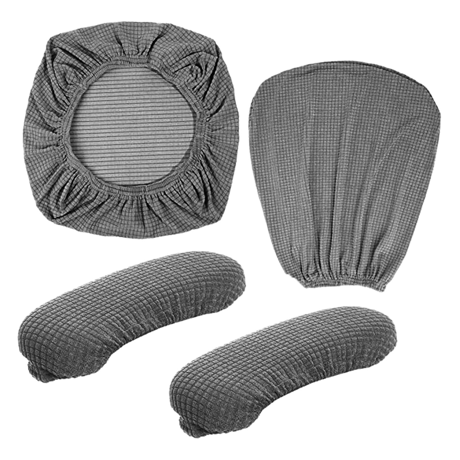 Housse Extensible pour Chaise de Bureau, Housse de Siège et de Dossier, Housses de Protection pour Chaise, Housses de Chaise de Jeu pour Chaises Pivotantes, Chaise de Jeu, Gris
