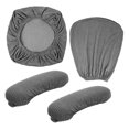 thumbnail image 1 of Housse Extensible pour Chaise de Bureau, Housse de Siège et de Dossier, Housses de Protection pour Chaise, Housses de Chaise de Jeu pour Chaises Pivotantes, Chaise de Jeu, Gris, 1 of 8