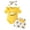Yellow, variant on WUANDIXFA Newborn Infant Baby Girls Summer Clothes Baby Girl Summer Clothes I’m New Here Newborn Going Home Outfit Ruffle Ribbed Romper Tops Floral Shorts Set + Headband 3-6 Months,Orange