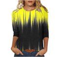 thumbnail image 1 of Hauts pour Femmes Décontractés Imprimés à Col Rond T-Shirt à Manches 3/4 Haut Ample, Hauts à Manches 3/4 pour Femmes, Hauts Décontractés pour Femmes, T-Shirts pour Femmes, 1 of 5
