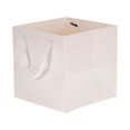 thumbnail image 1 of Unique Bargains Sac-Cadeau en Papier 25x25 cm avec Poignée, Sac de Rangement pour Souvenirs de Fête, Blanc, Lot de 5, 1 of 5