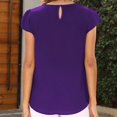 thumbnail image 5 of Babysbule Hauts Imprimés à la Mode pour Femmes, Manches Courtes, Col Rond, Couleur Unie, Coupe Ample, Haut d'Été pour Femmes, 5 of 5