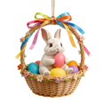 thumbnail image 3 of Dianli Holiday Door Sign Easter 2D Wooden Door Sign Welcome Easter Spring Door Hanging Colorful Bunny Welcome Plaque Front Door Porch Wall Decor Spring Holiday Decor, 3 of 6