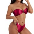 thumbnail image 1 of B91xZ Maillots de Bain pour Femmes Bikini Taille Haute Deux Pièces, Rouge P, 1 of 5
