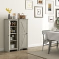 thumbnail image 4 of HOMCOM Garde-Manger de Cuisine 48 Pouces, Armoire de Rangement avec Porte de Grange, Gris, 4 of 9