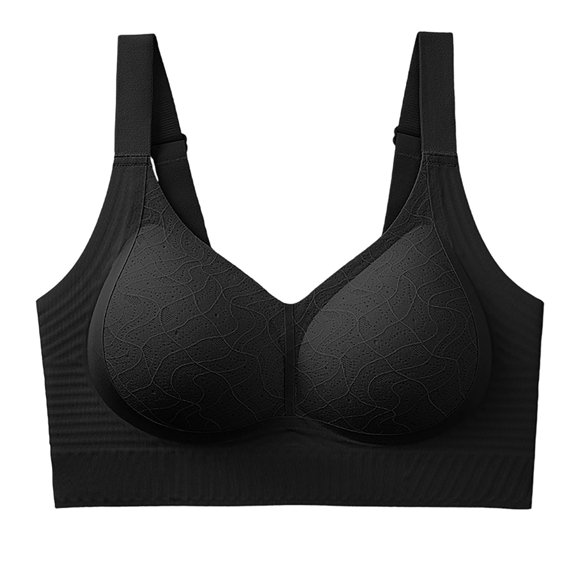 Wirefree Lift Support Bras for Everyday Comfort and Gentle Side Coverage – Soft Non Padded T Shirt Bra for Home and Leisure