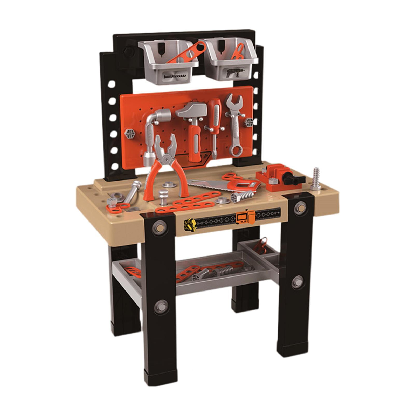 Siruishop 8Pcs Toddlers Workbench Kids Tool Bench Set Construction