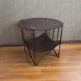 thumbnail image 5 of Preferred Nation | 2 Tier Folding Camping Table with 4 Mesh Cup Holders Black | Polyester with Metal Frame | Compact Convenient Carry Case Included | Side Table for Tailgate, 5 of 5