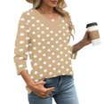 thumbnail image 4 of Fewfanhot Hauts pour Femmes à Manches 3/4, Mode d'Automne, Tunique à Col en V, Tenue de Bureau Décontractée, Chandail à Enfiler, 4 of 9