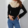 thumbnail image 4 of Womens Men Scarf  Knitting Wrap Sweater Multi-Use Knitted Autumn Winter Solid Color Scarf with Sleeves, 4 of 6