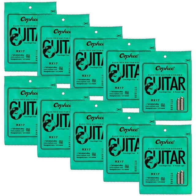 10 Set Orphee RX Series Electric Guitar Strings Super Light 9-42,10-46,11-50