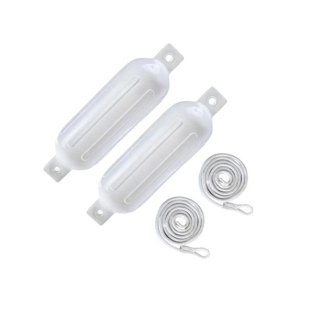Youkk 2x Boat Fenders 6mm x 1.5M PVC Ropes Collision Anti for Docking Pontoon White G0 White Rope White G0 White Rope Rope 6x1.5m