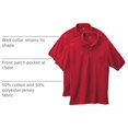 thumbnail image 4 of Hanes Mens CottonBlend EcoSmart Jersey Polo With Pocket 2-Pack, 3XL, Deep Red, 4 of 7