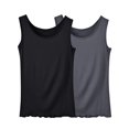 thumbnail image 1 of Lmnyox Débardeurs pour Femmes 2 Pack T-Shirts Basiques Sans Manches Doux Confortables Été Col Rond Chemises Simples Grande Taille, 1 of 1