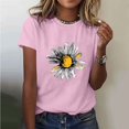 thumbnail image 1 of Ovbmpzd Funny Ladies Tops Pink Comfy Short Sleeve Pullover Graphic Tees Womens Tees XXL, 1 of 5