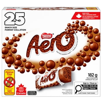 AERO Mini Bars, Milk Chocolate, Made in a Peanut-free Facility, Individually Wrapped
