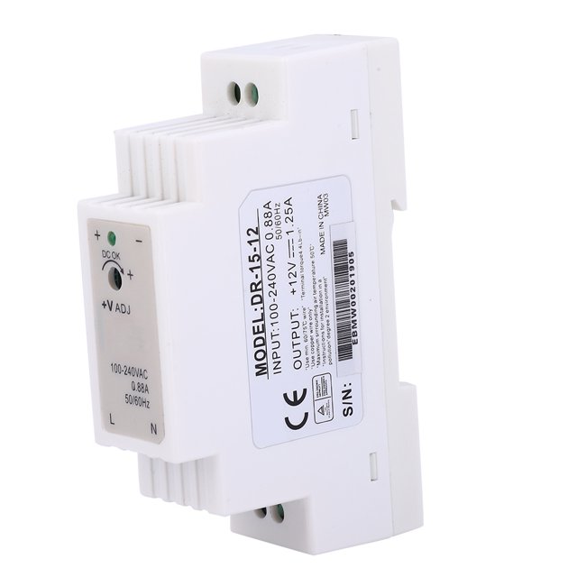 D,DR-15-12 Alimentation Électrique Rail DIN Simple Alimentation Électrique Rail DIN Éprouvée