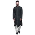 thumbnail image 1 of Atasi Indian Button Down Mens Long Kurta Solid Party Shirt Engagement Clothing, 1 of 5