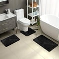 thumbnail image 4 of Qaailabf Modern Bathroom Rug Set, 3-Piece, Green, Super Absorbent, Non-Slip Backing, Quick Drying, Polyester, Includes 16x23.6", 16x19.68", and 19.68x31.49" Rugs, for Bathroom, Doorway, Entrance, 4 of 8