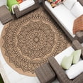 thumbnail image 5 of Erbanica Round Quick Dry Jute Look Indoor Outdoor Rug, 5 of 5