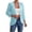 Z1-Light Blue-lightweight cardigan, variant on Frostluinai Womens Cardigans 3/4 Sleeve Hollow Out Eyelet Cardigans Open Front Solid Lightweight Cardigans Casual Draped Ruffle Cardigans