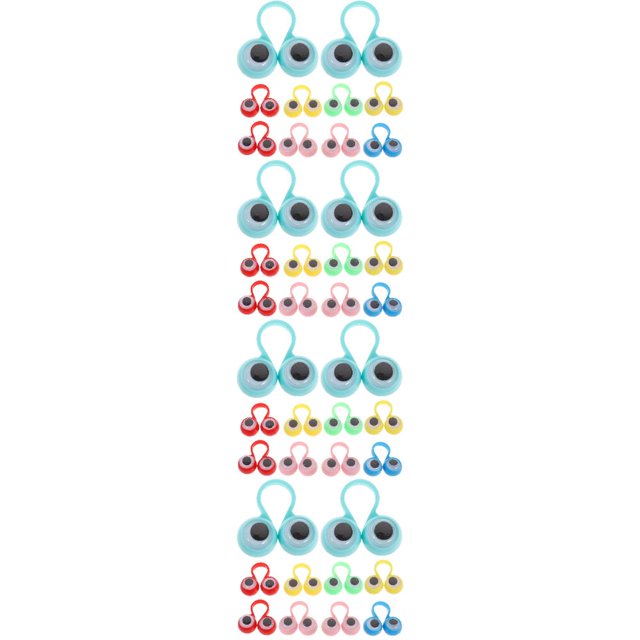 CUITING 40 PCS Christmas Sto Toys Finger Hands Googly Eye on Rings Gift Bag Child