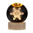 thumbnail image 1 of 3D Crystal Ball with Warm Light Wooden Base Small Night, 1 of 8