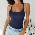 thumbnail image 2 of Timegard Tank Tops for Women Plus Size Square Neck Slim Comfy Solid Color Basic Tee Casual Going out Top, 2 of 6